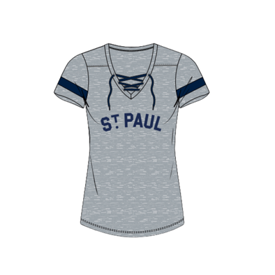 Women's Plus Size Lace-up Tee