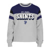 Saints New Era Women's Puff Paint Crew Neck Sweatshirt