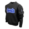 Saints Baseball Crew Neck Sweatshirt in Black