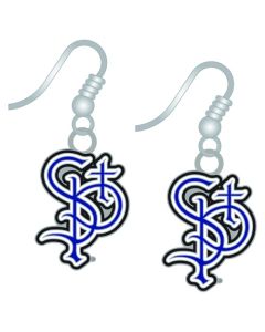 Saints STP Logo Dangle Earrings